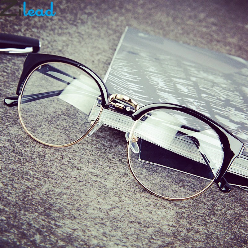 

Zilead Classic Cat Eyes Glasses Frame Metal Half Frame Optical Sepectscles For Men Women Plain Eyeglasses Eyewear Des Lunettes