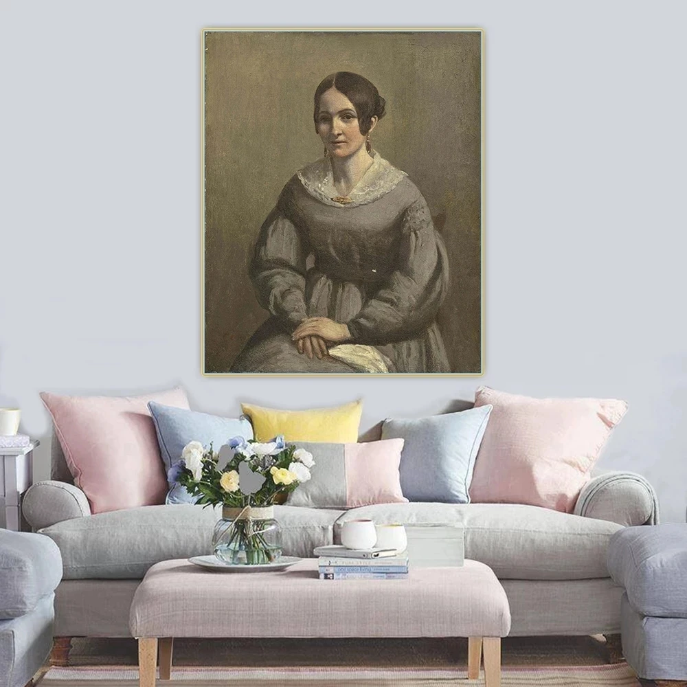 

Canvas Hd Prints Citon Jean Young Woman Portrait Pictures Wall Art Painting Home Decor Modular Poster For Living Room No Frame