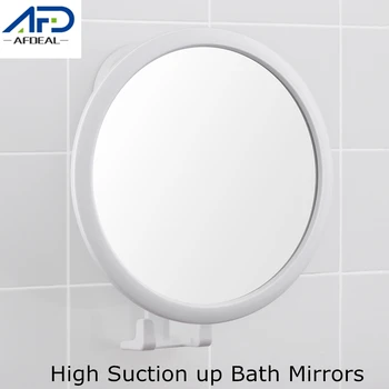 

White High Suction Cup Bathroom Mirror Adjustable Rotation Cosmetic Mirror Drill-free Bath Shower Mirrors Bathroom Hardware