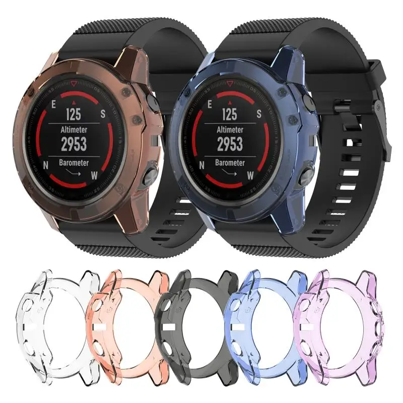 Чехол для часов из ТПУ для Garmin Fenix 6 6s 6x Pro, чехол для смарт-браслета, защитная рамка, сменные противоударные прозрачные чехлы для часов