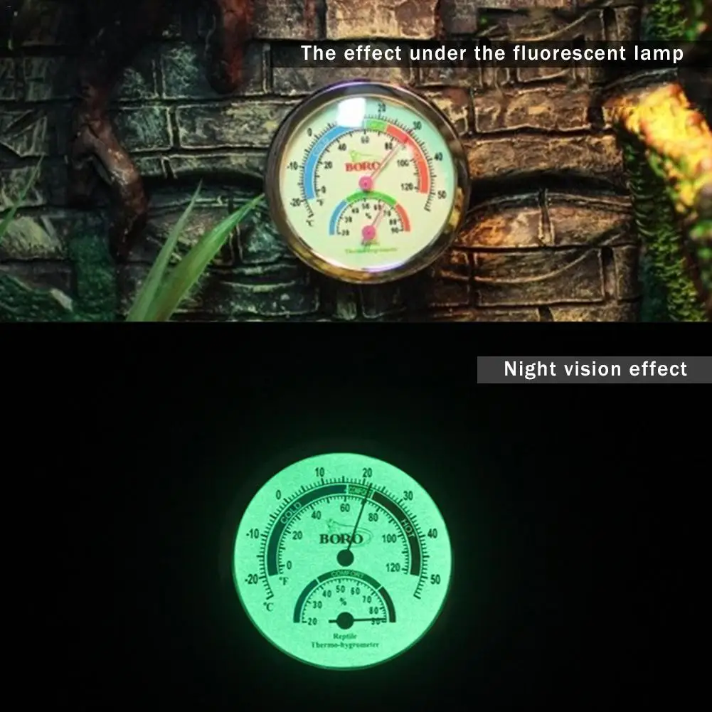 Термометр с рептилиями гигрометр ночник циферблат температура и влажность измерительный прибор рептилия ПЭТ гигрометр новое поступление