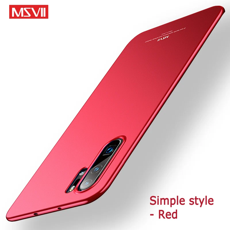Simple red Note 10 чехол Msvii матовый чехол для samsung Galaxy Note 10 Plus S10 S9 S8 S 9 чехол S10 E Lite PC чехол для samsung Note 9 8 чехол s - Цвет: Simple red