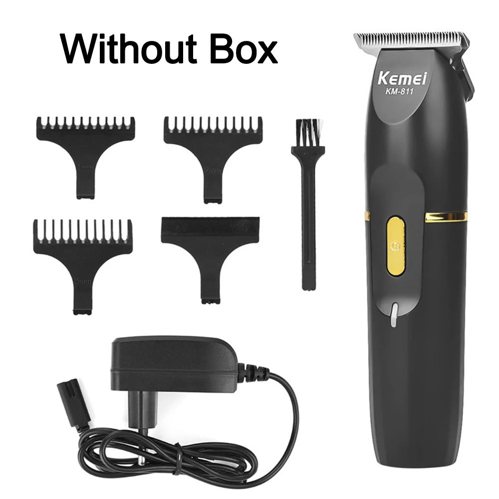 Without retail box Kemei, Беспроводная Машинка для стрижки волос, профессиональный триммер, электрическая машинка для стрижки волос, машинка для стрижки волос, триммер для бороды, cortapelos - Цвет: Without retail box