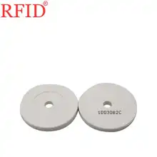 ID 125 кГц EM4100 40 мм большой размер только для чтения бирок для монет водонепроницаемая карта RFID для контроля доступа контрольная точка белый 100 шт