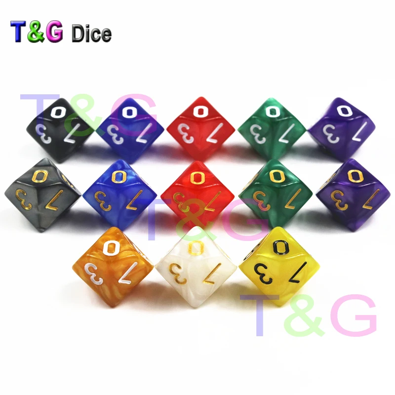 Новинка игральные кости D10 для ролевых игр dnd 10 лиц кубики богатых цветов