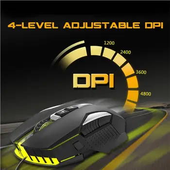

1 Pc Professional Wired Mouse DPI Adjustable Optical Gaming Mouse RGB Light Computer Laptop Mice