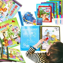 

Magic Water Drawing Book Montessori Toys Reusable Coloring Book Magical Book Sensory Early Education Toys For Kids