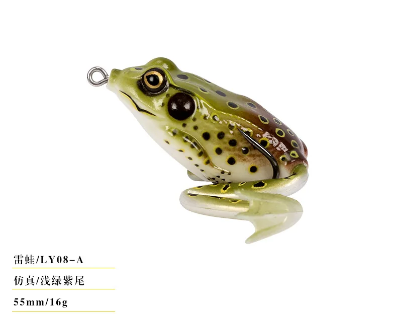 Trulinoya модель Ray Frog 55 размер 16 г поверхность воды двойной крючок Ray Frog Blackfish черная только приманка черная приманка