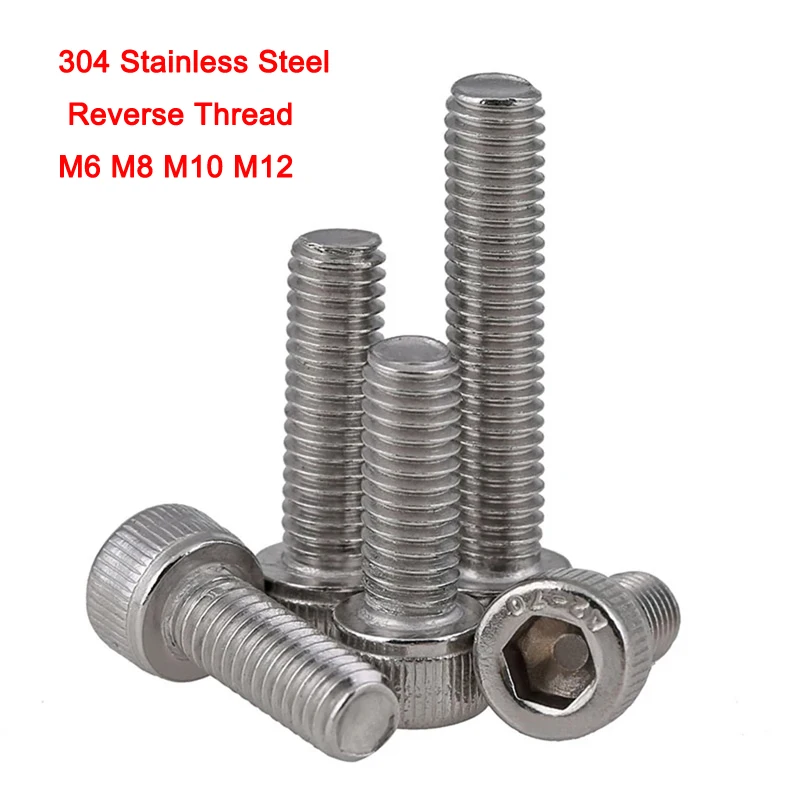 Din912 304 Stainless Steel Reverse Thread Left Teeth Hex Socket Screws