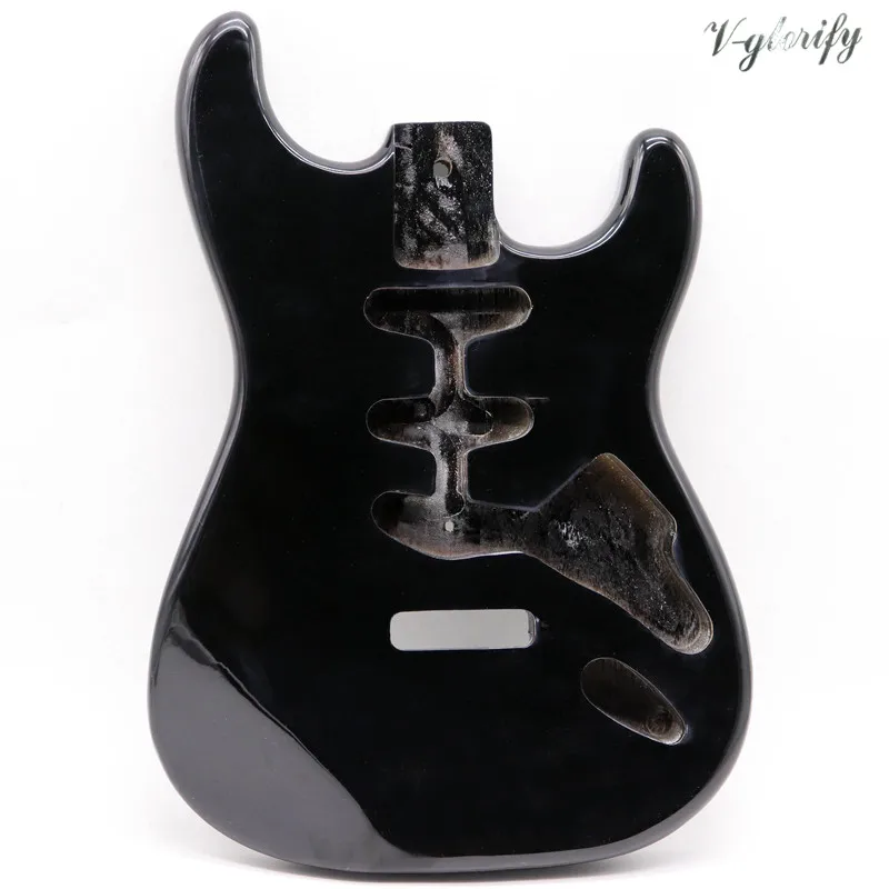 Новый чистый черный ST гитара тело дерево окуме e электрика аксессуары Гитара ra