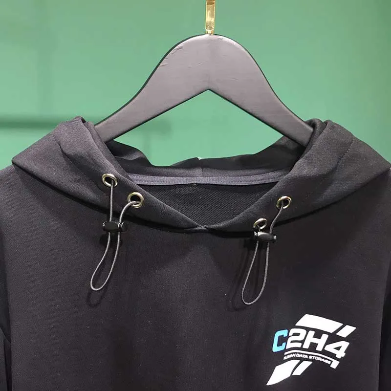 New HUAM C2H4 Hoodie High-end Tide brand C2H4 Letter Print Cotton Couple Black White Men Women C2H4 Hoodies