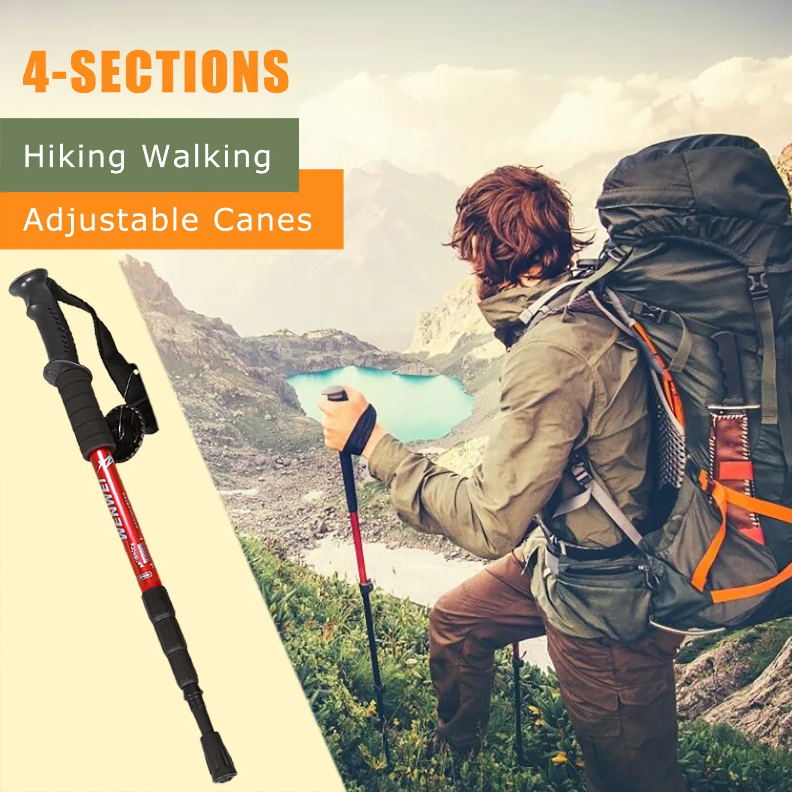 Outdoor Sticks Trek Klettern Anti Shock Wandern Walking Trekking Trail