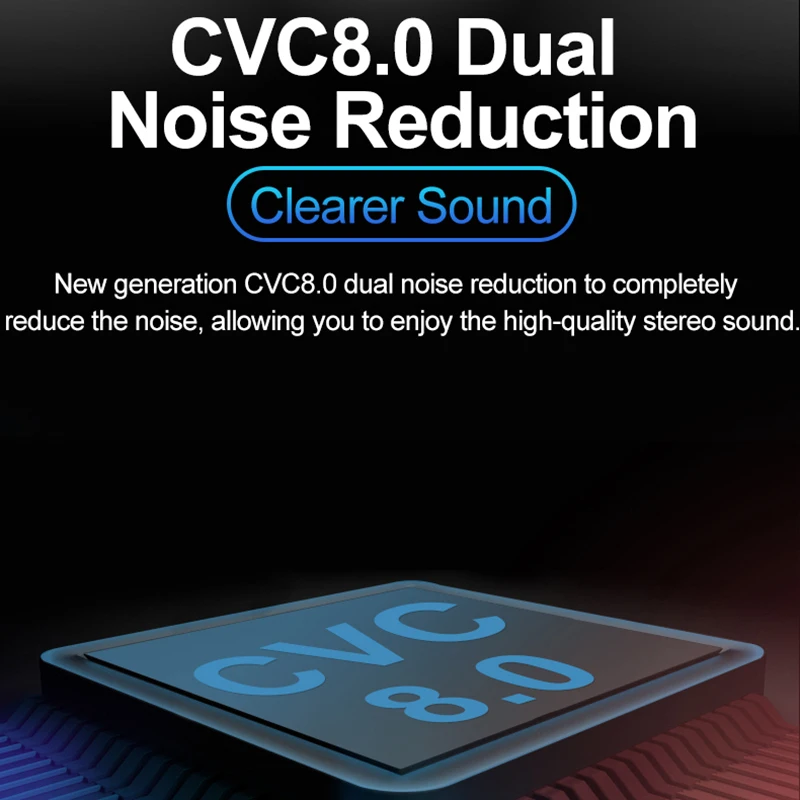 CVC8.0 двойной шумоподавление бинауральные Bluetooth V5.0 наушники HD звонки водонепроницаемые Беспроводные спортивные TWS наушники 10 часов музыкального времени