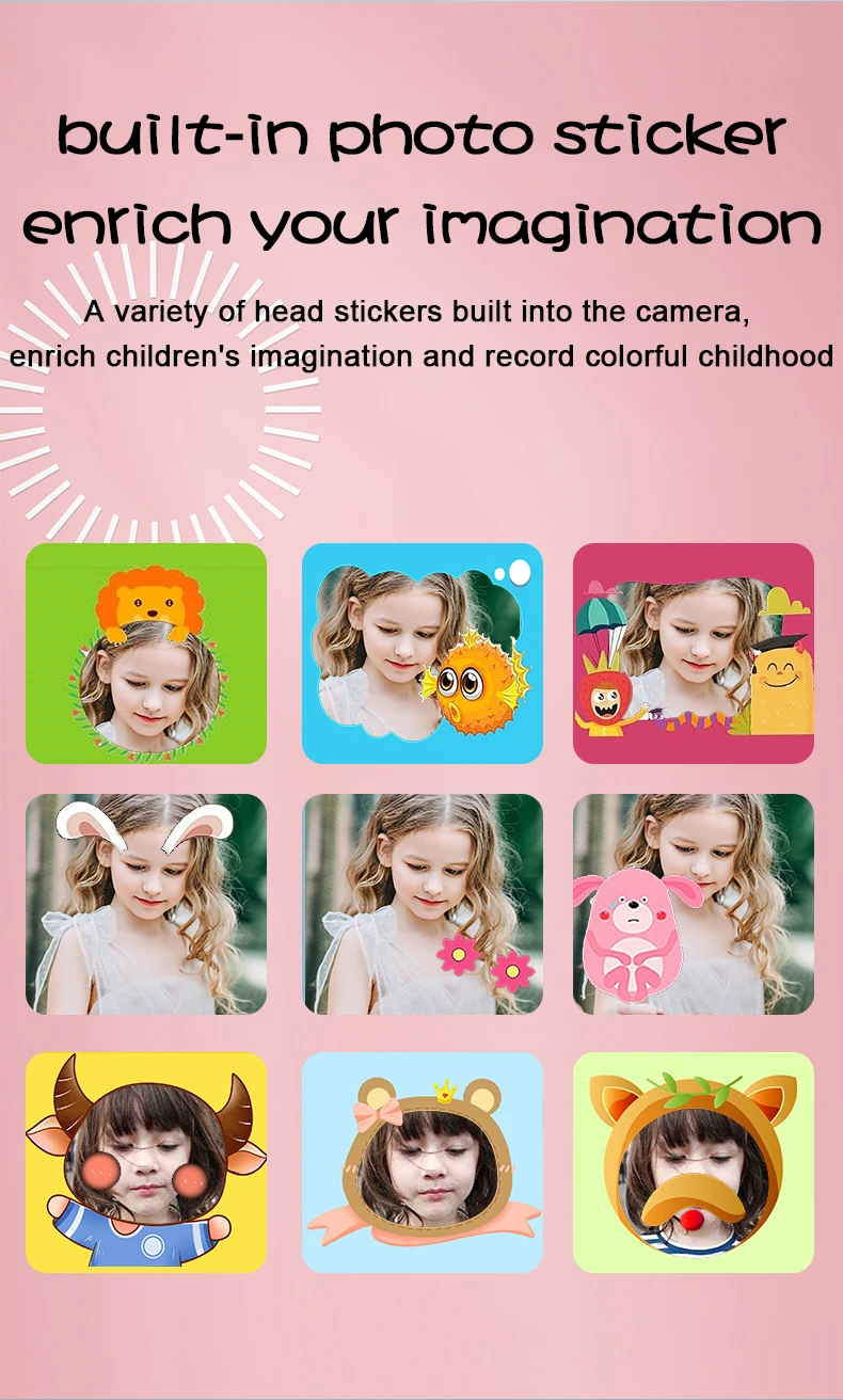 underwater digital cameras Portable Mini Wifi Children Camera Instant Print Camera For Kids 1080 HD Camera With Thermal Photo Paper Cartoon DIY Toys Gifts small digital camera