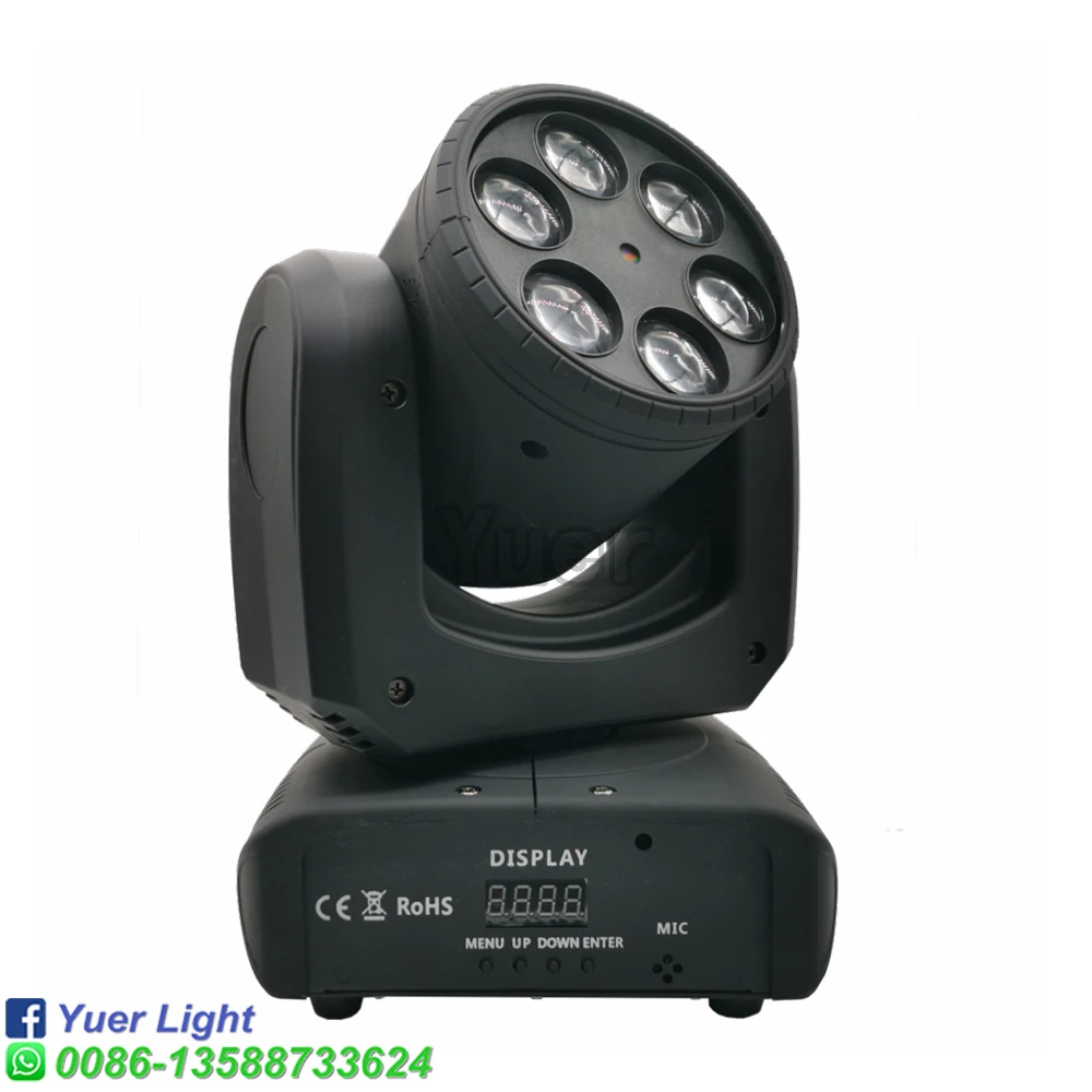 2Pcs/Lot RGBW 4IN1 LED 6 Eyes Moving Head Light DMX 512 RGB Laser Light DJ Disco Club Party Stage Lighting Effect Equipment