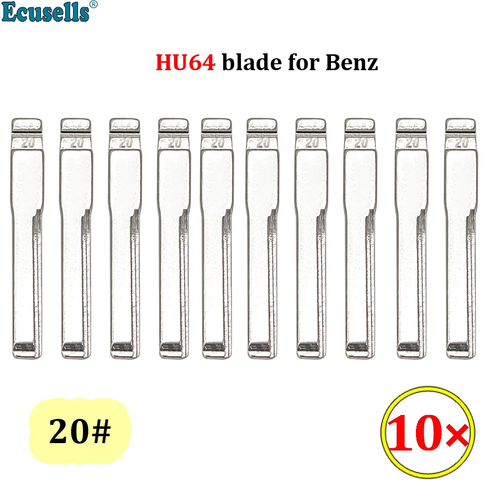 10pcs/lot NO.20 Car Remote Key Blade flip fly key For Mercedes-Benz C E class HU64 blank uncut blade 20# | Автомобили и мотоциклы