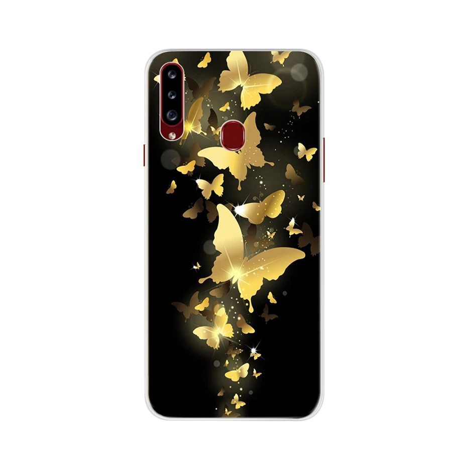 Модные цветы чехол для samsung Galaxy A20s чехол мягкий чехол на заднюю панель телефона чехол для на samsung A20s 20s A207 A207F SM-A207F - Цвет: Зеленый