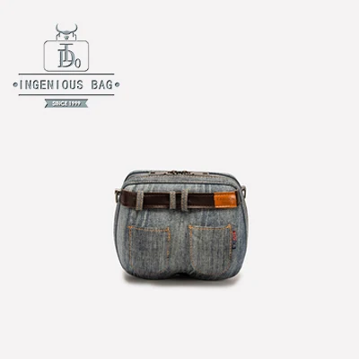 Denim Light Blue Женские сумки на ремне INS Горячая парусиновая джинсовая Новинка сумка для ягодиц женские Сумки Дизайнерская Сумка через плечо модная сумка-мессенджер с клапаном - Цвет: Denim Light Blue