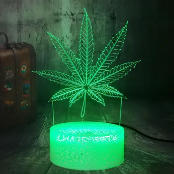Mooie Weed Hennep Blad 3D Led Nachtlampje Baby Party Slaapkamer Decoratie Slaap Bureau Tafellamp Vakantie Verjaardag Kerstmis Speelgoed Mooie Weed Hennep Blad 3D Led Nachtlampje Baby Party Slaapkamer Decoratie Slaap Bureau Tafellamp Vakantie Verjaardag Kerstmis Speelgoed