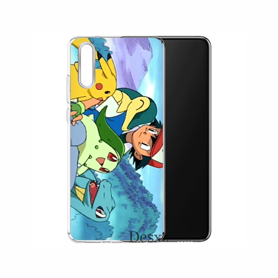 Чехол для мобильного телефона TPU для huawei P30 P20 P10 P8 P9 Lite Pro P Smart Z Plus чехол Pokemons Ash и Pikachus
