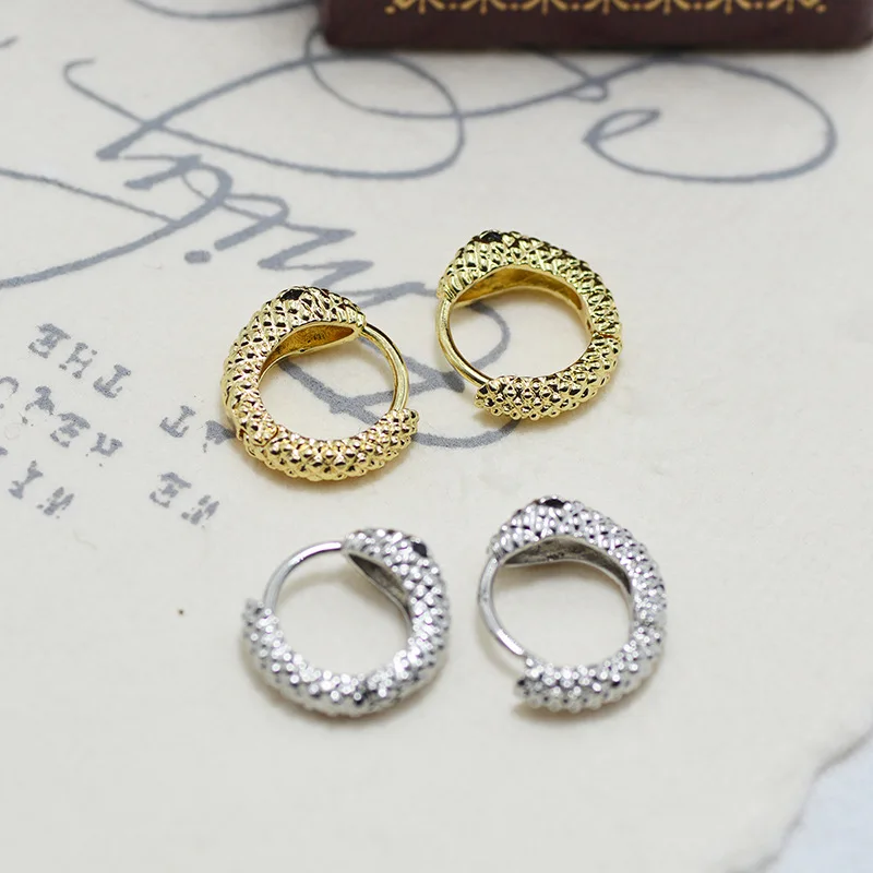 Special Design Snake Shape Small Ear Hopp Earrings For Women/Men Gold/Silver Color Punk Style Club Party Jewelry Part aros mujer | Украшения