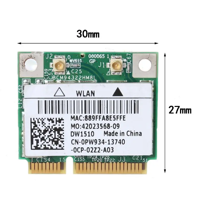 BCM94322HM8L BCM94322 двухдиапазонный адаптер 802.11a/b/g/n DW1510 Mini PCIE WiFi