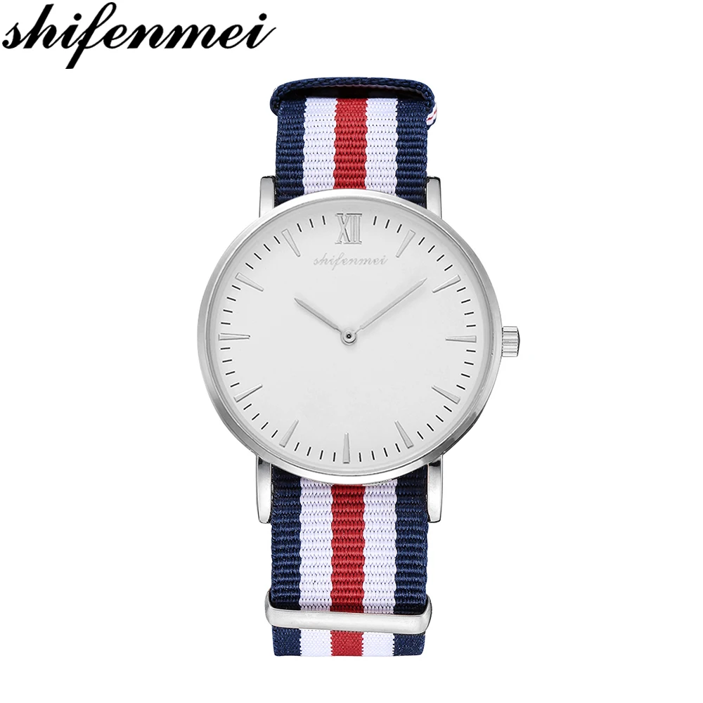 

Shifenmei Top Luxury Brand Men Fashion Casual Watches Men's Quartz Clock Man Nylon Strap Sports WristWatch Male Zegarek meski