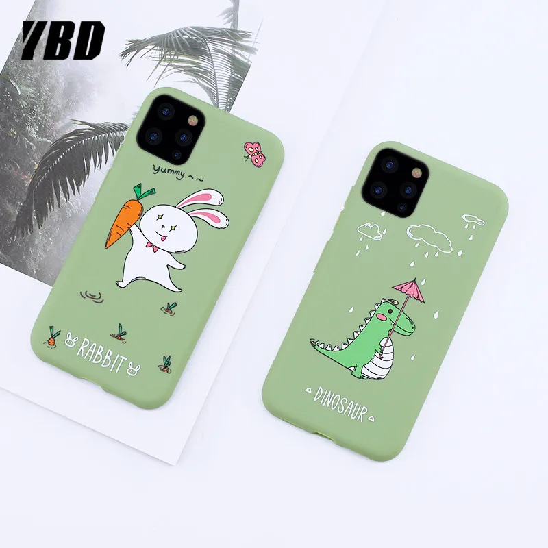 

YBD Candy Color Cases for iPhone 7 8 XS 11 pro Max 6s 6 Soft Case X XR Funda Coque Luminous Case for iPhone XS 8 Plus 7 Plus Cover