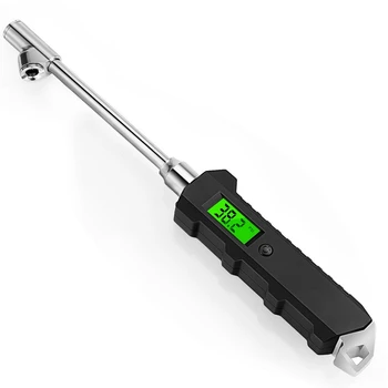 

Digital Tire Pressure Gauge Backlit LED Dark Night Green Daytime Dual-head Tool 200 PSI LCD Pressure GaugeABS Rotating Chuck