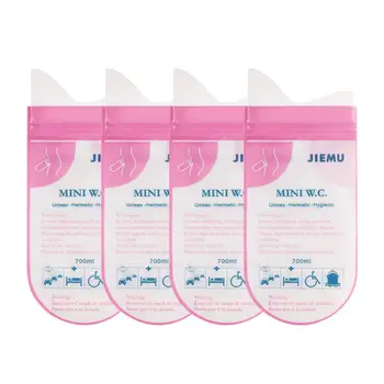 

700ML 4Pcs/set Portable Emergency Urine Bag Vomit Bags Travel Outdoor Toilet Car Disposable Non-toxic Storage Carry Mobile Toile