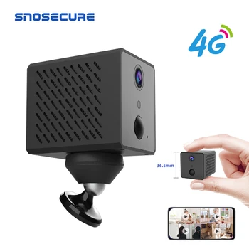 

SNOSECU IP Camera Wifi 4G Smart Mini Camera with PIR Sensor Baby Monitor Surveillance CameraI Night Vision PIR Human Detection