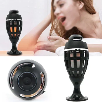 

Black Wireless Bluetooth Stereo Music Speaker LED Flame Effect Lamp Light 5V1A