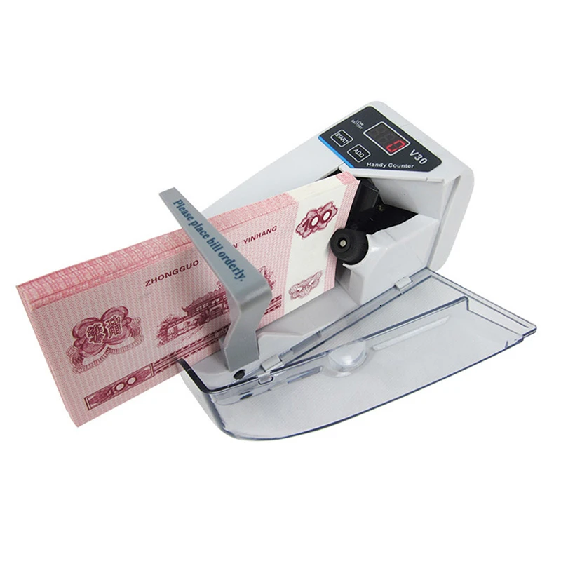 UV Money Detector UV Light V30 Mini Portable Bill Counter With Battery Handy money Counter Machine for Cash and Banknote Paper Currency