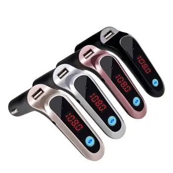 

USB TF Card Support Charger Wireless Bluetooth Car Kit LCD Hands-Free FM Transmitter MP3 Music Player Mobile Phones Tablets Dsp