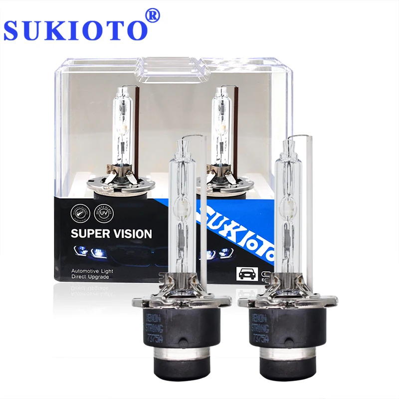 SUKIOTO 55W D2S 6000K Original Xenon Lamp All Metal Base Car Headlight Bulbs 35W D4S 5000K HID Replacement Bulb 4300K 8000K (8)