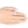 Black White Ceramic Ring With One Row Australia Zircon Wedding Engagement Rings for Women ► Photo 2/6