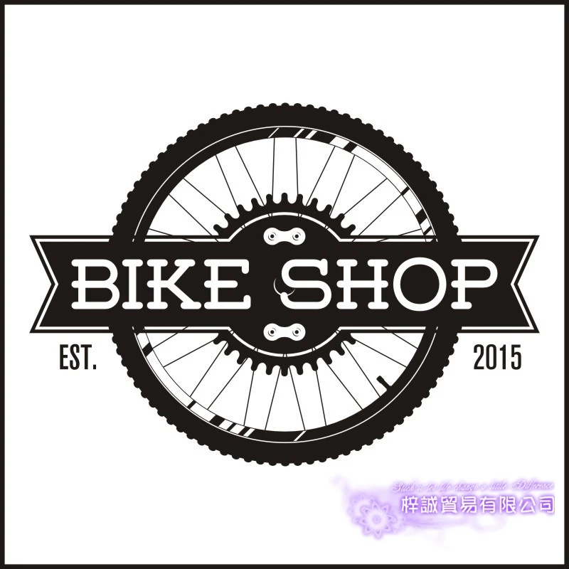 DCTAL Bike Shop Sticker Bicycle Car Decal Posters Vinyl Wall Decals Pegatina Decor Mural