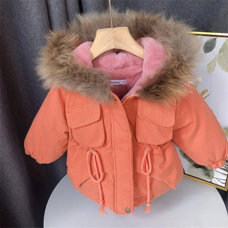 crianças novas para baixo jaqueta de inverno para meninas engrossar meninas casaco de inverno com capuz parka para meninas jaquetas com zíper outwear