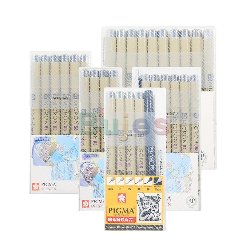 Sakura ручка Pigma Micron игла набор ручек для рисования 005 01 02 03 04 05 08 маркеры скетчей |