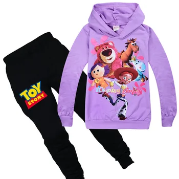 

Girls Sweatshirts Hoodies set Children Clothing Autumn Winter Baby girl Jessie Tops Kids Cute Hooded Coat + sweatpants for girls