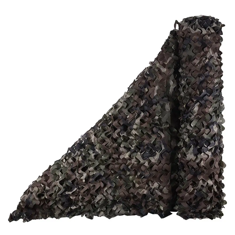 US woodland 4 Outdoor Camo Netting Camouflage Net for Camping Military Hunting Shooting Sunscreen Nets Shading Shelter Tactical Ghillie Suit - Цвет: US woodland 4
