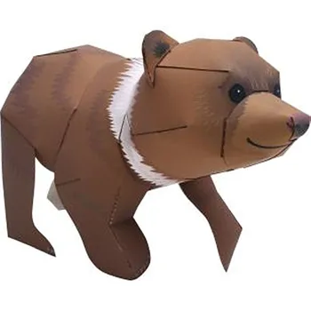 

Grizzly Bear 3D Paper Model DIY Cartoon Three-dimensional Animal Paper Mold Kindergarten Handmade Children Educational Toy Model