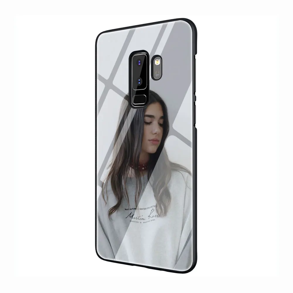 G3 Дуа липа DuaLipa закаленное Стекло TPU черный чехол для Galaxy S7 Edge S8 S9 S10 Plus, Note 8, 9, 10, A10 20 30 40 50 60 70 - Цвет: G3