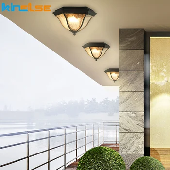 

Outdoor Ceiling Lights Hallyway Balcony Entrance Ceiling Lighting Industrial Loft Retro Surface Mounted Ceiling Lamp Fixtures