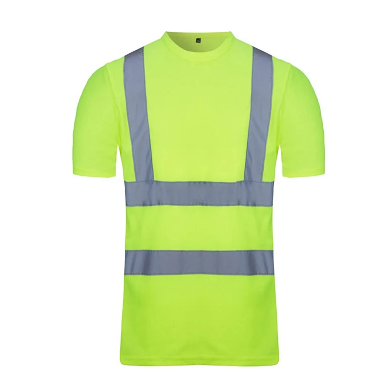 Supertouch Yellow High Visibility Polyester Mens Work T Tee Shirt Short Sleeve 