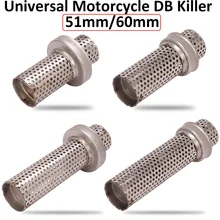 슬립온 범용 오토바이, DB 킬러 촉매 소음기, 소음 배기, 모토 이스케이프 머플러, 51mm, 60mm