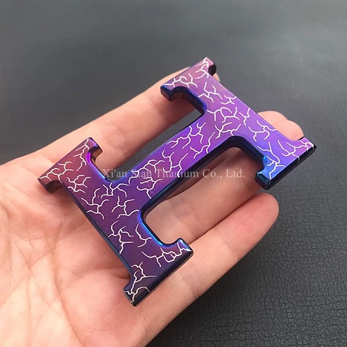 Purple H Экологически чистая титановая Пряжка Ti, устойчивая к коррозии и аллергии на металл - Цвет: Purple H