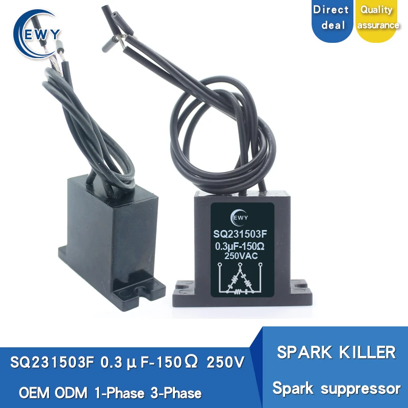 SPARK KILLER SQ231503F 3 phase spark quencher 0.3uF 150R250V Spark