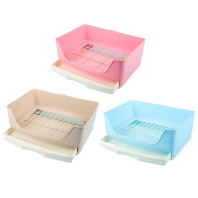 Bunny Potty Puppy Pad Holder Tray Guinea Litter Box Corner Cat Litter Box  Rabbit Toilet Pet Cage Chinchilla Toilet - AliExpress