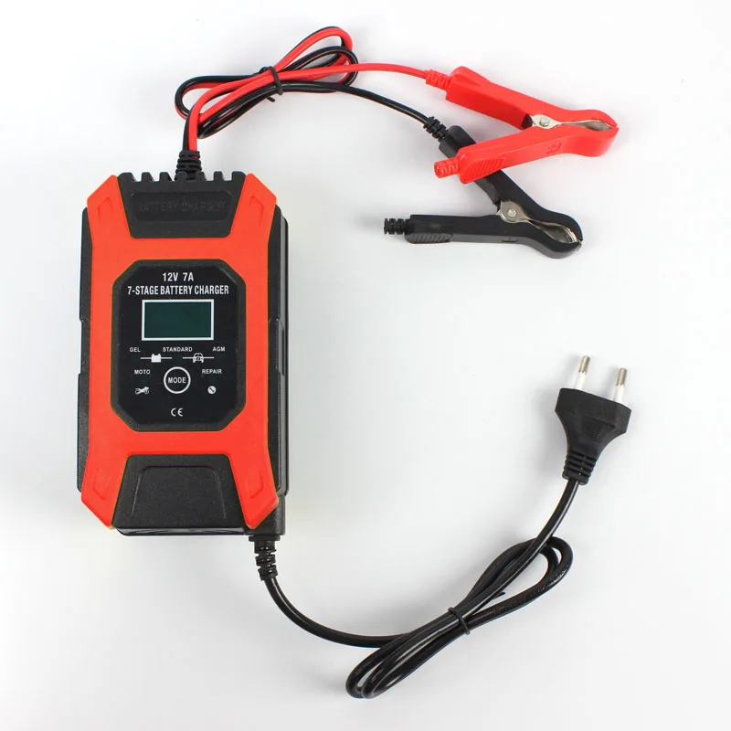 Battery Charger 12V 7A 7-stage Lead GEL STD AGM Car Motorcycle Pulse charge Maintainer & Desulfator